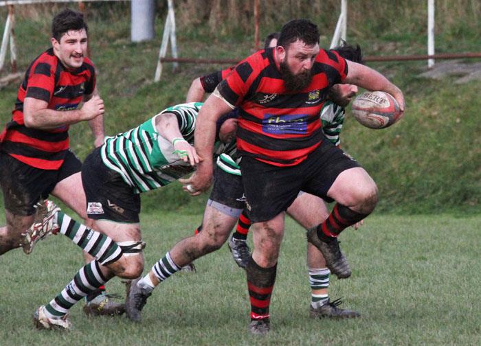 Rob Luly on charge for Tenby United. Picture by Susan McKehon